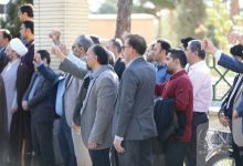 گزارش تصویری مراسم تجمع دانشگاهیان در دفاع از مردم مظلوم غزه